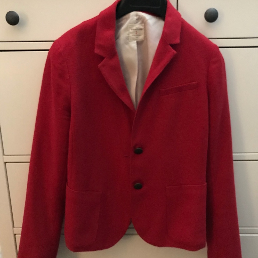 Red academy blazer
